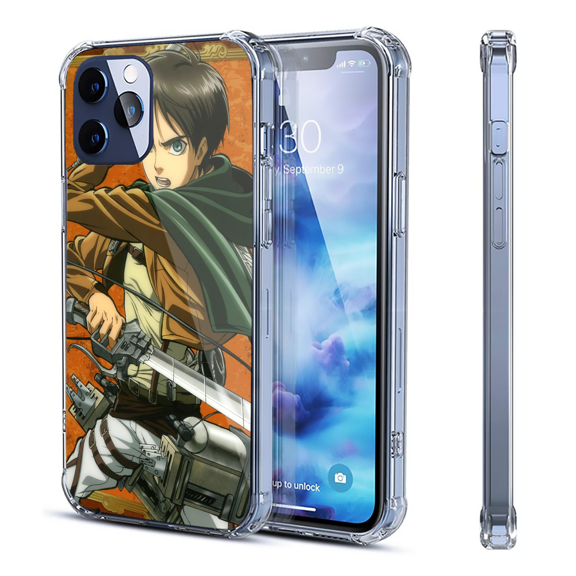 （画像用） 進撃の巨人 Attack on Titan 【iPhone 12シリーズ対応】透明スマホケース（クリアソフトケース）